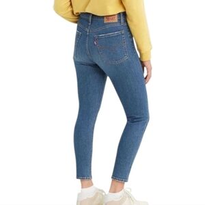 Levi's Wedgie Fit Skinny Jeans Blue High Rise Women 27 Cotton Staple Retro Comfy